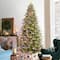 Glitzhome® 9ft Pre-Lit Full Fir Artificial Christmas Tree, Multicolor LED Lights